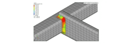 A computer model of the wall and the angle.