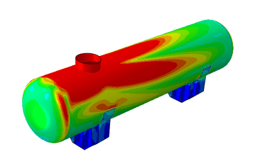 A computer model of the heat exchanger.