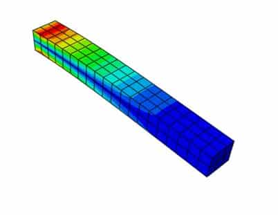 A 3 d image of the bottom part of a rectangular object.