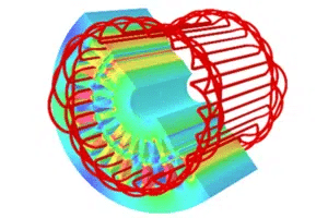 A computer generated image of an electric motor.