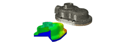 A 3 d image of the same object in a computer program.