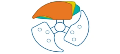 A picture of an object with different colors.