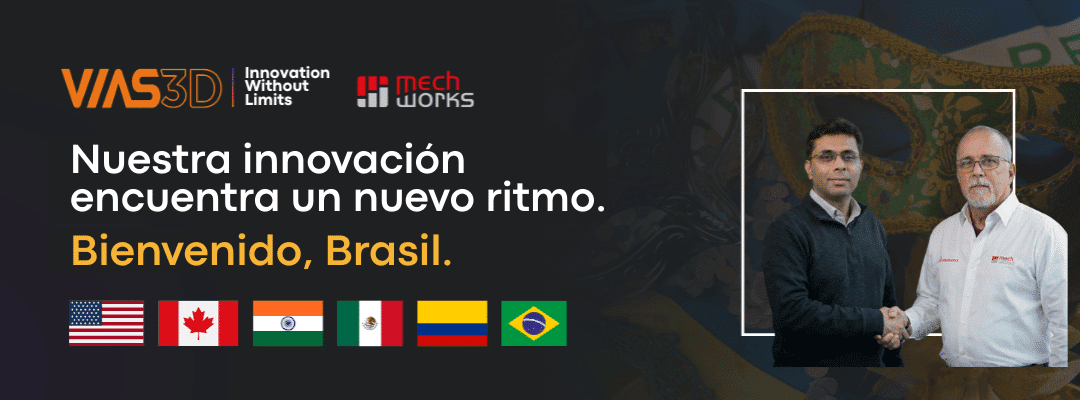 VIAS3D handshake announcing Brazil partnership