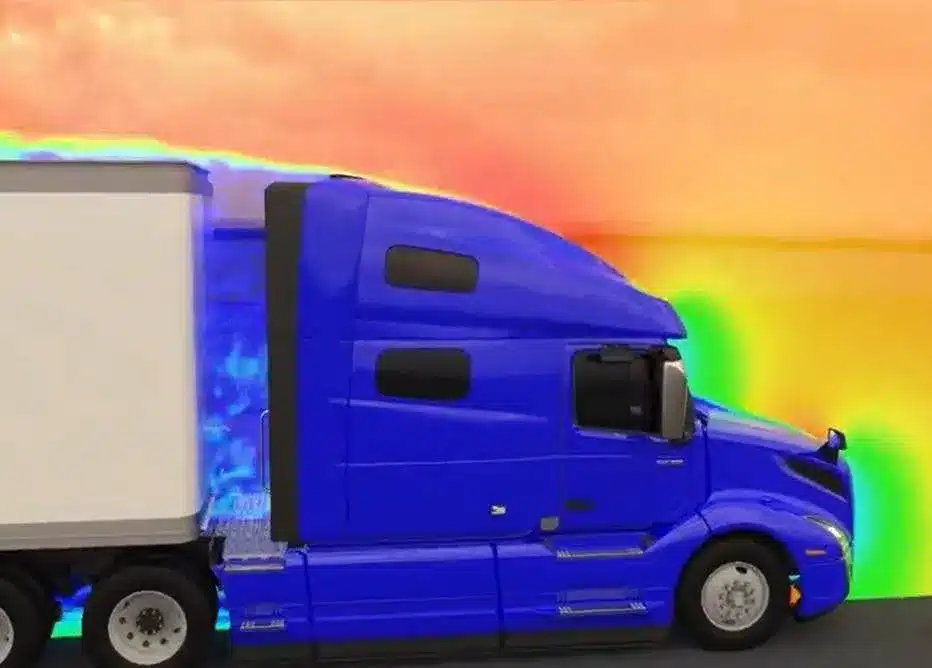 Semi-truck simulation graphic