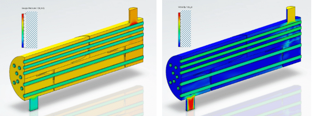 Pressure and Velocity plot cross sections