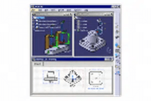 A computer screen with some drawings of parts.