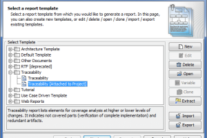Report Wizard template selection dialog box
