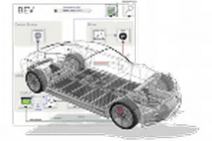 A car is shown in the 3 d model of it.