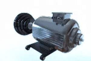 A close up of an electric motor on top of a table.