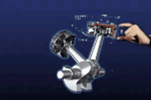 A picture of an industrial machine with some blue background