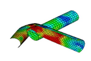 A computer generated image of a plane wing.