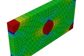 A computer rendering of the surface area of a rectangular object.