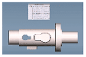 A computer screen showing the image of a pipe.