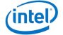 A blue and white logo of intel.